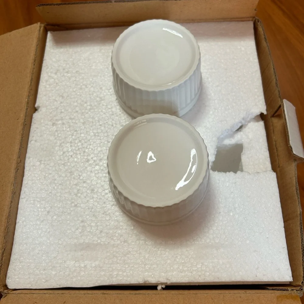 White Bakeware Ramekins for Kitchen
